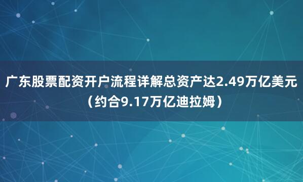 广东股票配资开户流程详解总资产达2.49万亿美元（约合9.17万亿迪拉姆）